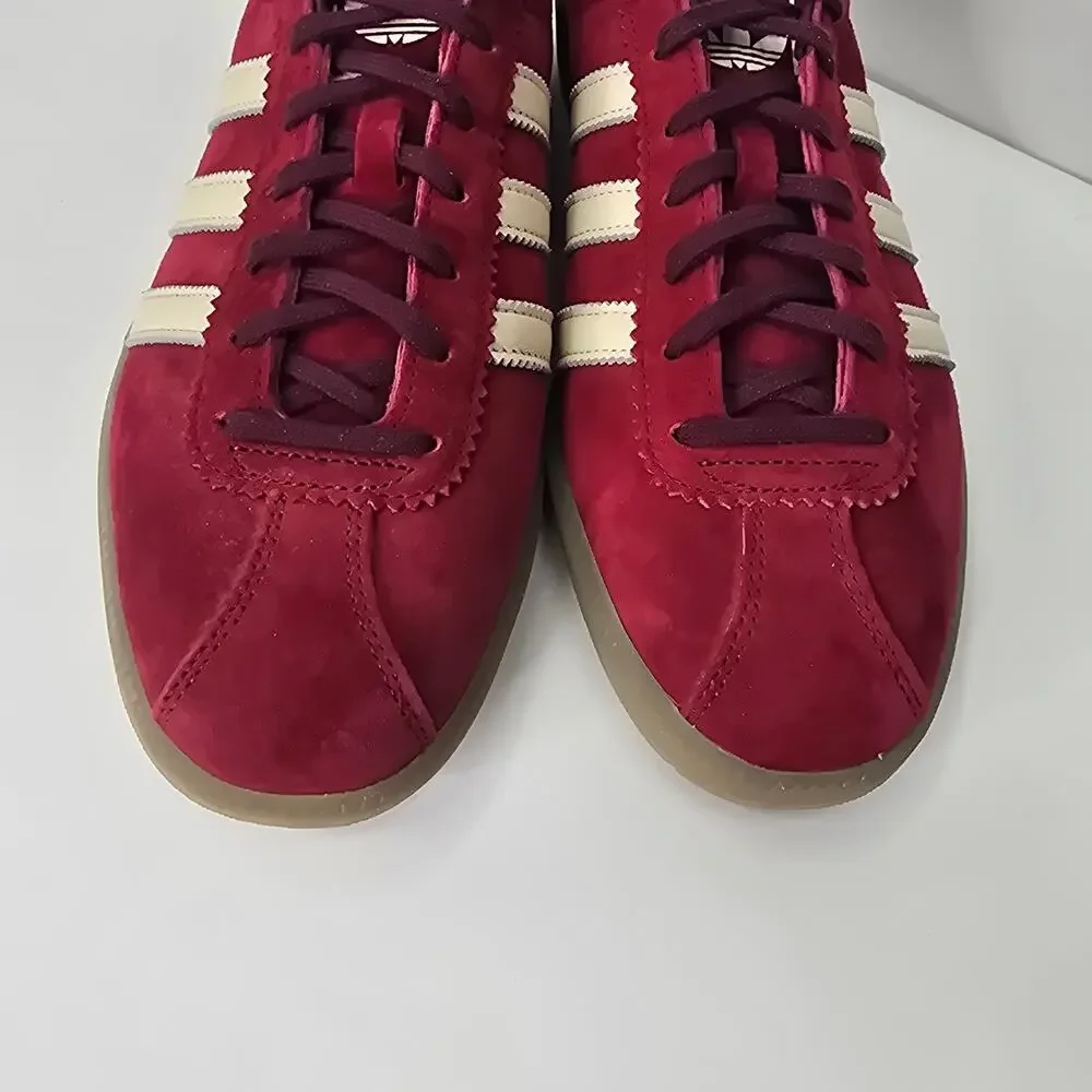 ADIDAS ORIGINALS BERMUDA COLLEGIATE BURGUNDY SNEAKERS, SIZE 10